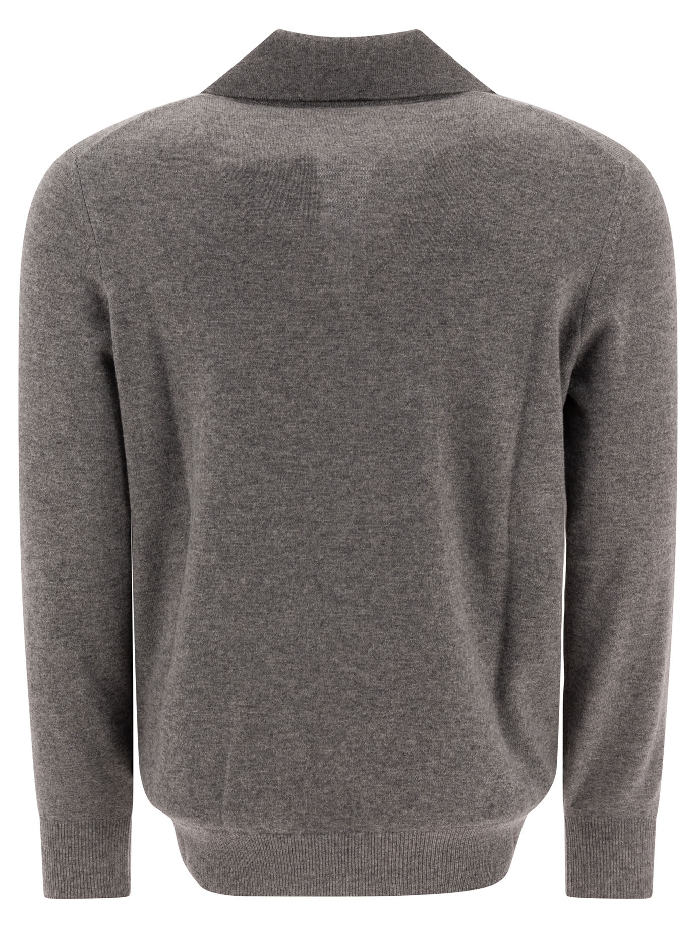 BRUNELLO CUCINELLI Grey Cashmere knit sweater